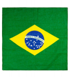 Brazilijos vėliavos skarelė ant galvos, 100% medvilnė, 55x55 cm