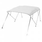 Valties biminio stogas 600D poliesteris aliuminis 244x216x137 cm &scaron;viesiai pilka