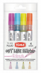 Toma Fluo kontūrinių markerų rinkinys, 4 spalvos