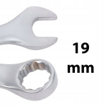 Kreator 19 mm plok&scaron;čia-žiedinis raktas, Crv plienas