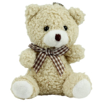 Pliu&scaron;inis žaislas - pakabukas Me&scaron;kiukas, 8 cm, beige