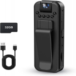 Kompiuterio (WEB) kamera Mini kūno kamera 1080P su 32GB atmintimi, 1 vnt.