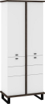 Cross CRO-01 4D spinta patalynei &ndash; Ąžuolas Grange/Balta &ndash; moderni spinta su lentynomis