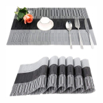 Neslystantys PVC stalo padėkliukai 30 x 45 cm plaunami ir atsparūs kar&scaron;čiui 6 vnt