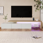 TV spintelė, balta, MDF, 200 cm