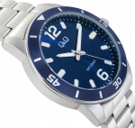Q&q Eleganti&scaron;kas Vyri&scaron;kas Laikrodis Q85b-004p Sidabrinis