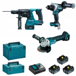 Makita Dlx3202tj 18v Akumuliatorinis įrankių rinkinys 3x5ah