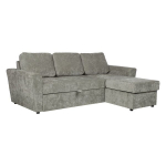 Kampinė miegamoji sofa Home4you INGA &scaron;viesiai žalia + miego funkcija + daiktų saugykla + skandinavi&scaron;kas stilius