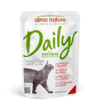 Almo Nature Daily, gabalėliai padaže su vi&scaron;tiena ir jautiena, 30x70g