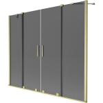 Vonios sienelė Mexen Velar Duo, 180 x 150 cm, Brushed gold/Graphite