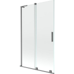 Vonios sienelė Mexen Velar L, 110 x 150 cm, Gun metal/Transparent