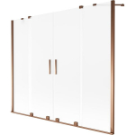 Vonios sienelė Mexen Velar Duo, 170 x 150 cm, Rose gold/matinis stiklas