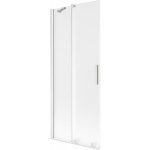 Vonios sienelė Mexen Velar, 80 x 150 cm, White/matinis stiklas