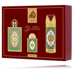 Dovanų rinkinys Lattafa Pride Queen of Arabia 100 ml EDP + 20 ml EDP + 200 ml dezodorantas &ndash; Rytieti&scaron;kas gėlių aromatas, ilgai i&scaron;liekantis, prabangus