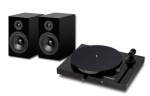 Pro-Ject JukeBox E1 Piano HiFi rinkinys &ndash; pilna stereo garso sistema su patefonu
