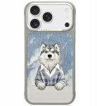 Dėklas MagSafe iPhone 17 Pro Max pilkas Nimmy