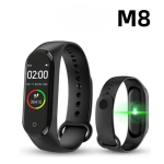 I&scaron;manusis laikrodis I&scaron;manioji apyrankė M8, Bluetooth, žingsnių skaitiklis, juoda