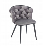 Tapyruotas velvet kėdė K47, pilka/juoda