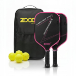 Pikelių raketės Zoodo P4 T700 anglies pluo&scaron;to Gradient pink rinkinys 4 kamuoliukai