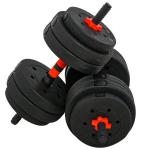 Hantelių ir &scaron;tangos rinkinys, 25 kg, juoda, reguliuojamas