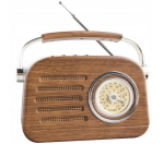 Retro radijas Retoo su Bluetooth, FM, raudonas, baterija ir tinklas