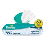 Pampers Aqua Servetėlės Kūdikiams, 60 Servetėlės