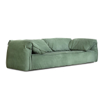 Moderni apmu&scaron;to audinio sofa mažoms erdvėms