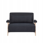 Sofa Homla Calore 744471, 117x90x82 cm, tamsiai pilka