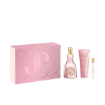 Kvapų rinkinys Jimmy Choo I Want Choo With Love moterims, gėlių, vaisių ir ambros aromatas, 3 dalių rinkinys