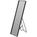 Stačiakampis stačiakampis veidrodis juodu dekoratyviniu rėmu 30,5x113 cm