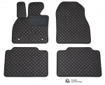 Kilimėliai QuiltyMats Nissan Leaf 2017-2025 (4 vnt.), Juoda-Juoda /11-14
