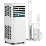 Mobilus oro kondicionierius 9000 BTU 4-in-1 su ventiliatoriumi ir sausintuvu baltas
