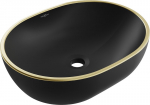 Praustuvas Mexen Viki 48 cm, Black matt/Gold edge