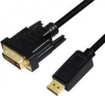 Logilink Displayport į Dvi kabelis 2m, Full Hd 1080p, paauksuoti kontaktai