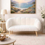 Dvivietė sofa Lotus, balta