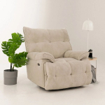 Fotelis reglaineris Soft Electric, kreminės spalvos