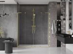 Mexen Velar L Duo stumdomos du&scaron;o durys 180 cm, skaidrios, auksinės &scaron;lifuotos - 871-180-003-02-55