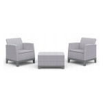 3-ų dalių lauko baldų komplektas Keter Scandi Forma Balcony Set, pilkas