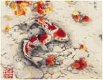 Pie&scaron;imo rinkinys pagal skaičius Japoni&scaron;kas tvenkinys 40x50