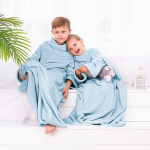 Vaiki&scaron;kas pledas su rankovėmis LazyKids, 90x105 cm