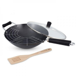 31 cm wok keptuvių rinkinys, skirtas indukcijai