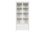 Vitrina BRW Kaspian 2W2S, balta