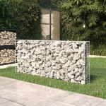 Gabiono siena su dangčiu, 200x20x85 cm, galvanizuotas plienas
