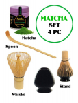 MATCHA RINKINYS - Matcha Japan Ceremonial (Kyoto), 40g + Whisks (Bambukinė &scaron;luotelė) + Spoon (&scaron;auk&scaron;telis) + Stand (&scaron;luotos laikiklis).