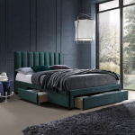 Lova Home4You Grace su čiužiniu Harmony Top, 160x200 cm, žalia