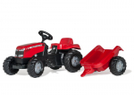 Minamas pedalais traktorius su priekaba Massey Ferguson Rolly Toys