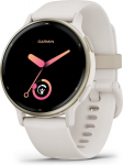 I&scaron;manusis laikrodis Garmin V&iacute;voactive&reg; 5 Cream Gold Aluminum Bezel with Ivory Case and Silicone Band