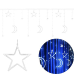 Lempos užuolaidos 138 LED USB - &scaron;altai balta