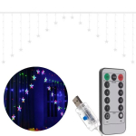 &Scaron;viestuvų virtinė - užuolaidos 136LED USB - RGB