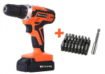 Akumuliatorinis gręžtuvas KWCD1703-20, 20V, 1x1.3Ah